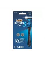 Станок для бритья Bic, Flex3 Hybrid, для мужчин, 3 лезвия, 4 сменные кассеты, 8930161