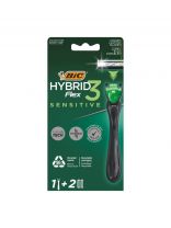 Станок для бритья Bic, Flex3 Hybrid Sensitive, для мужчин, 3 лезвия, 2 сменные кассеты, 503720