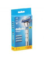 Станок для бритья Gillette, Mach3 Turbo, для мужчин, 3 лезвия, 3 сменные кассеты