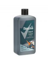 Гель для душа и шампунь Rexona, 3 в 1 Активный уголь, для мужчин, 750 мл
