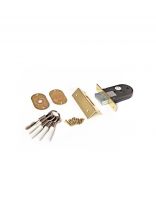 Замок врезной Apecs, 90-K-G, 17285, без ручки, цилиндровый, с крестовым ключом, золото