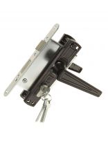 Замок врезной Зенит, ЗВ4-3.01, 00-00000457, ручка в комплекте, цилиндровый, черный