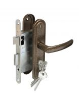 Замок врезной Зенит, ЗВ4-3.08, БП-00011717, ручка в комплекте, цилиндровый, бронзовый