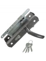 Замок врезной Avers, ЗВ4-1-8, 20747, ручка в комплекте, цилиндровый, серебряный