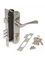 Замок врезной Apecs, 1523/60-CR, 17398, ручка в комплекте, цилиндровый, хром