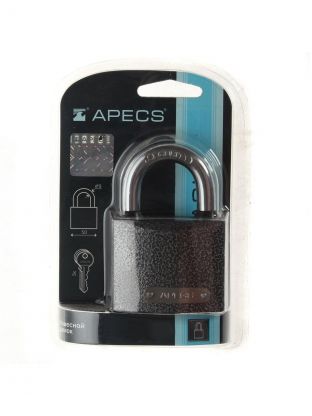 Замок навесной Apecs, PD-01-63, МВС-126, блистер, цилиндровый, 3 ключа