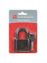 Замок навесной Аллюр, ВС2С-601, 6 631, блистер, дисковый, черный, 60 мм, 3 ключа