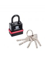 Замок навесной Булат, ВС 3-Н45 ПЛ, 13 981, дисковый, всепогодный, 46 мм, 5 ключей