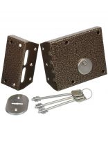 Замок накладной дверной, Зенит, ЗН4-2, 00-00000673, бронза