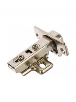 Петля мебельная, 220670, белый цинк, click накладная с доводчиком 110* с ответной планкой, белый цинк