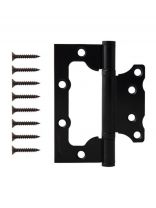 Петля накладная для деревянных дверей, Apecs, 100х75х2.5 мм, B2-Steel-BLM, 30751, черный матовая