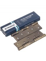 Петля накладная для деревянных дверей, Trodos, 125х75х2.5 мм, универсальная, 201026, бронза