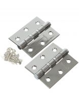 Петля врезная для деревянных дверей, Trodos, 75х62х2.5 мм, универсальная, 201075, хром