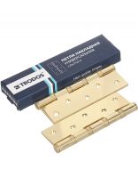 Петля накладная для деревянных дверей, Trodos, 125х75х2.5 мм, универсальная, 201022, золото