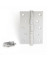 Петля врезная для деревянных дверей, Apecs, 120х80х3 мм, B4-Steel-NIS, 13737, универсальный, с 4 подшипниками, матовый никель