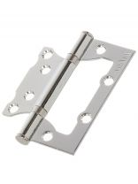 Петля накладная для деревянных дверей, Vrata, 100x75x2 мм, 208312, без врезки, флоупак, хром