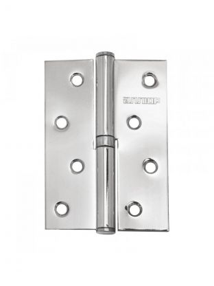 Петля врезная для деревянных дверей, Аллюр, 100х70х2 мм, правая, L1-RH-1BB-CP, 1112, 2 шт, блистер, хром