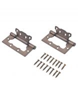 Петля накладная для деревянных дверей, Аллюр, 100х75х2.5 мм, универсальная, 2BB MBN, 12160, 2 шт, коробка, графит