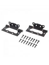 Петля накладная для деревянных дверей, Аллюр, 100х75х2.5 мм, универсальная, 2ВВ BL, 14532, 2 шт, коробка, матовый черный