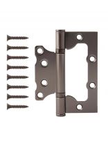 Петля накладная для деревянных дверей, Code Deco, 100х75х2.5 мм, универсальная, B2-GRF, 30171, 2 подшипн., графит