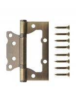 Петля накладная для деревянных дверей, Code Deco, 100x75x2.5 мм, универсальная, B2-AB, 29170, 2 подшипн., графит