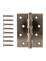 Петля врезная для деревянных дверей, Avers, 100х75х2.5 мм, B4-AB, 30112, универсальный, с 4 подшипниками, бронза