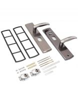 Ручка дверная Стандарт, РН-СТ222-1-L, 7 838, левая, подсветка, для китайских металлических дверей, комплект ручек, сталь