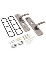 Ручка дверная Аллюр, РН-А222-R, 5 379, правая, для китайских металлических дверей, комплект ручек, матовый никель, сталь