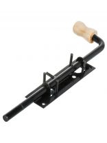 Засов накладной накладной, ригель круглый, 490 мм, Москва-№11, 10779, сталь, черный