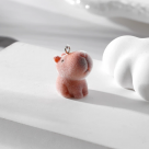 Подвеска фигурка с флокированным эффектом Капибара 21х25мм  (GEO.2125)