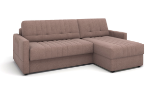 Диван угловой Фарадей Тик-Так (Пантограф) ткань Runa dark beige