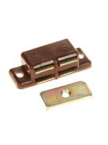 Защелка накладная, магнит, коричневая