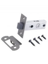 Защелка врезная, Аллюр, L45-8-P MBN, 12335, язычок пластиковый, 25 мм, графит