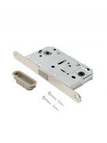 Защелка врезная, Code Deco, 5300-MC-WC-NIS, 31293, язычок пластиковый, с фиксатором, матовый никель