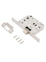 Защелка врезная, Аллюр, L7050S CP, 112210, с фиксатором, овальная планка, 18 мм, хром