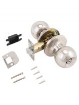 Защелка врезная, Стандарт, 607 BK CP, 9870, с фиксатором, хром