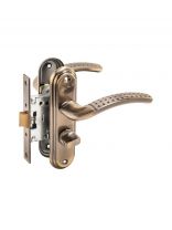 Защелка Булат, ЗЩ1-Д01.01 АЛЬФА, 13 947, с фиксатором, правая наружняя/левая внутренняя, бронза