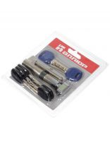 Личинка замка двери Аллюр, DL-02 СP, 5 786, 85 мм, ключ-вертушка, хром, 5 ключей