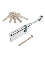 Личинка замка двери Avers, ZM-100(30S/70)-S/65-C11-CR, 33777, ЦАМ, 100 мм, с заверткой, хром