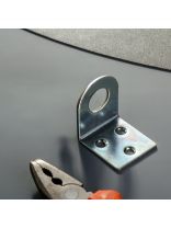 Проушина для навесного замка угловая, 40х90 мм, оцинкованная, d20 мм, Кунгур, 4 122