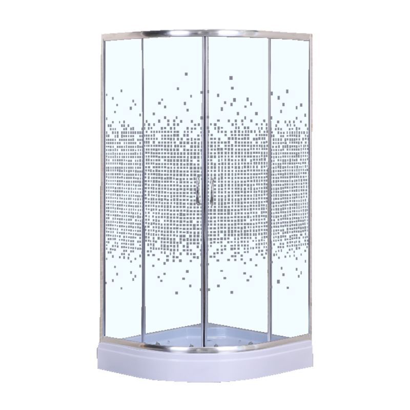 Душевое ограждение LORANTO 90х90х215 с низким поддоном13см, серое стекло 4мм, профиль хром CS-8015GB 90