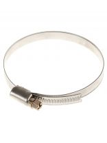 Хомут обжимной червячный, 9 мм, 90-110 мм, нержавеющая сталь, СантехКреп, 1.10.13