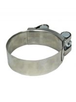 Хомут обжимной червячный усиленный, 40-43 мм, оцинкованный, индивидуальная упаковка, MasterProf, ИС.140807