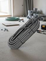 Трос сантехнический для засоров стояков, диаметр 13.5 мм, пружина, 1.8 мм, 15 м, СантехКреп, 3.1.5.6.