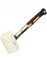Киянка 450 г, резина, белая, рукоятка фибергласовая, Pobedit, 2541345