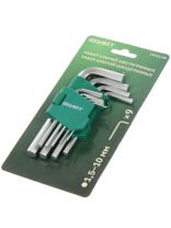 Набор ключей шестигранный, 9 предметов, Волат, 1.5-10 мм, хром, короткий, 11015-09