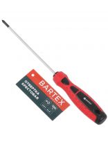Отвертка крестовая, Bartex, Ph0, 0х100 мм, антискользящая двухкомпонентная, CrV сталь, Любитель