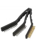 Щетка по металлу 3 шт, металл, рукоятка пластик, набор, Bartex