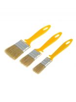 Набор кистей плоский, Акор, Эмали, 3 шт, 25, 35, 50 мм, натуральная щетина, рукоятка пластик, 172 25 050