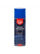 Эмаль аэрозольная, Русские узоры, универсальная, алкидная, глянцевая, синяя, 520 мл